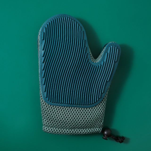 Guantes de Silicona para Mascotas y Cepillo de Pelos