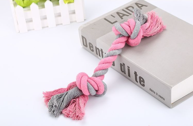Juguete de Cuerda de Nudo de Algodón Grande para Entrenamiento de Perros (28cm)