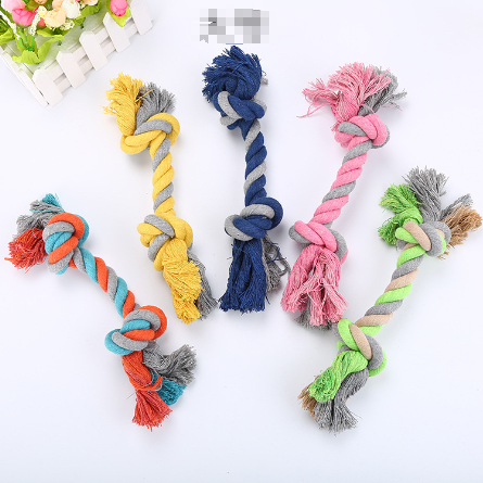 Juguete de Cuerda de Nudo de Algodón Grande para Entrenamiento de Perros (28cm)