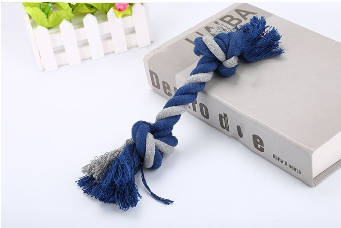 Juguete de Cuerda de Nudo de Algodón Grande para Entrenamiento de Perros (28cm)