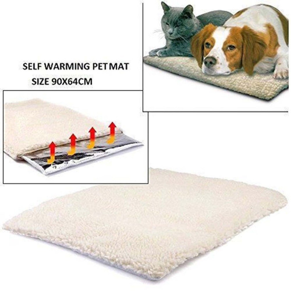 Manta de Cama para Mascotas con Cojín Auto-Calentable