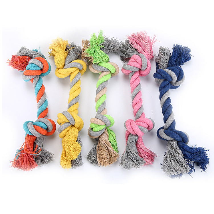 Juguete de Cuerda de Nudo de Algodón Grande para Entrenamiento de Perros (28cm)