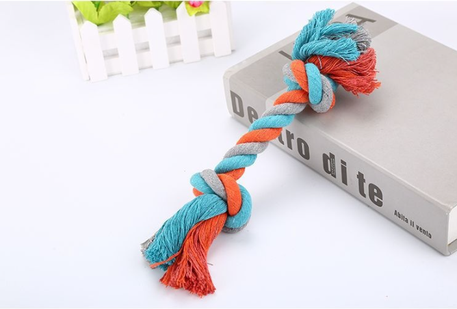 Juguete de Cuerda de Nudo de Algodón Grande para Entrenamiento de Perros (28cm)