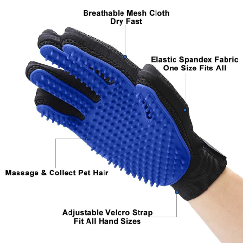 Guantes para eliminar el pelo de mascotas y cepillos de aseo
