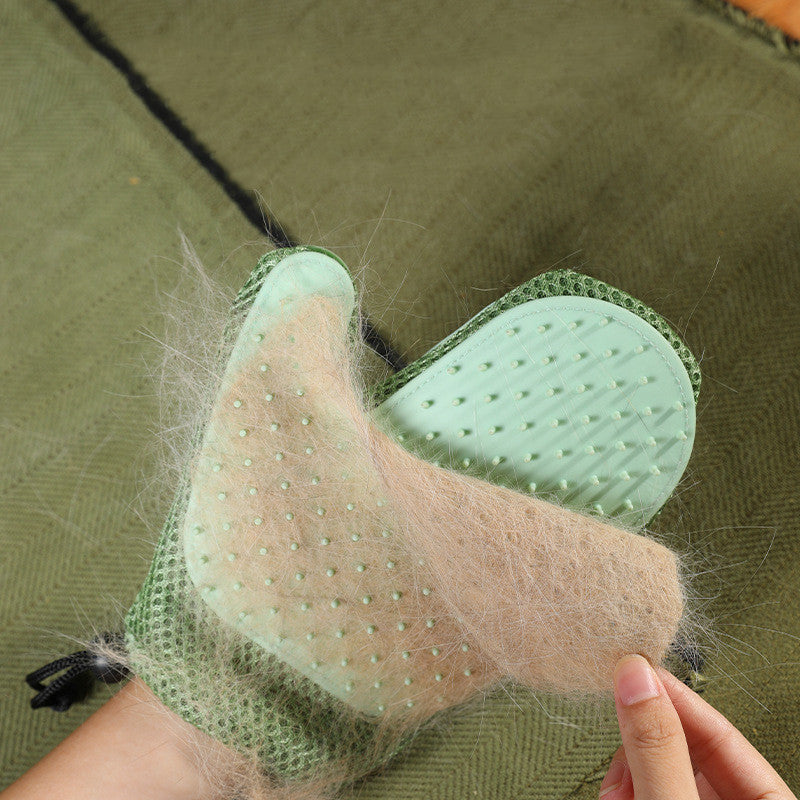 Guantes de Silicona para Mascotas y Cepillo de Pelos