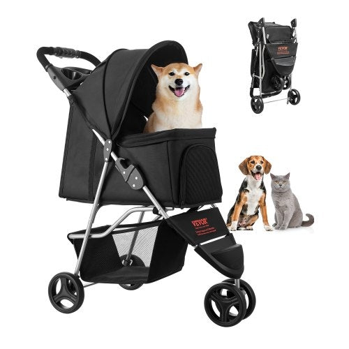 Cochecito para mascotas, capacidad de peso de 15 kilos, carrito plegable