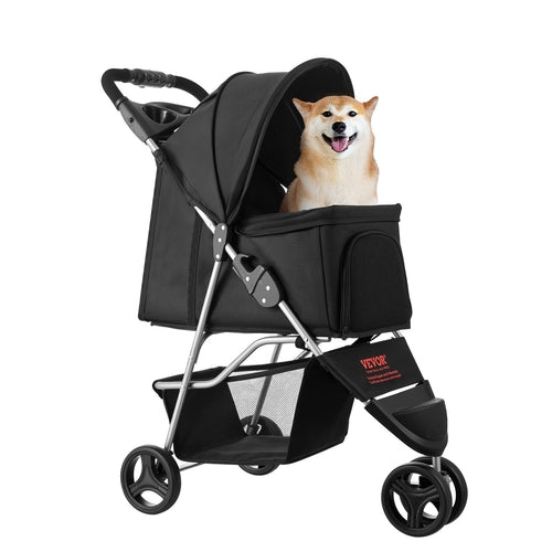 Cochecito para mascotas, capacidad de peso de 15 kilos, carrito plegable