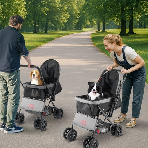Cochecito para mascotas, capacidad de peso de 44 libras, carrito plegable para perros