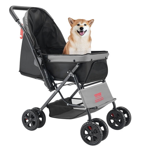 Cochecito para mascotas, capacidad de peso de 44 libras, carrito plegable para perros